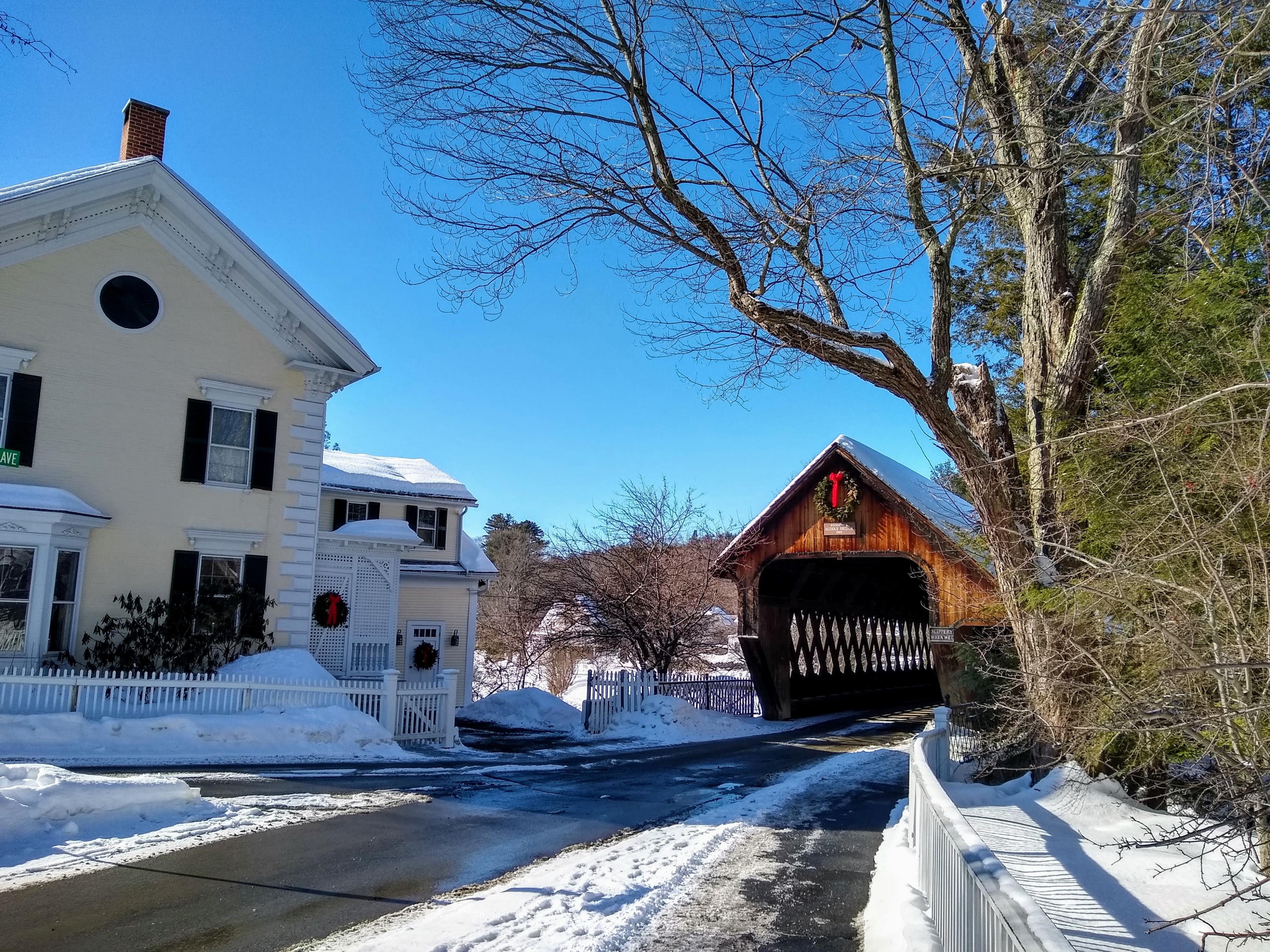 Middle Covered Bridge Snowy