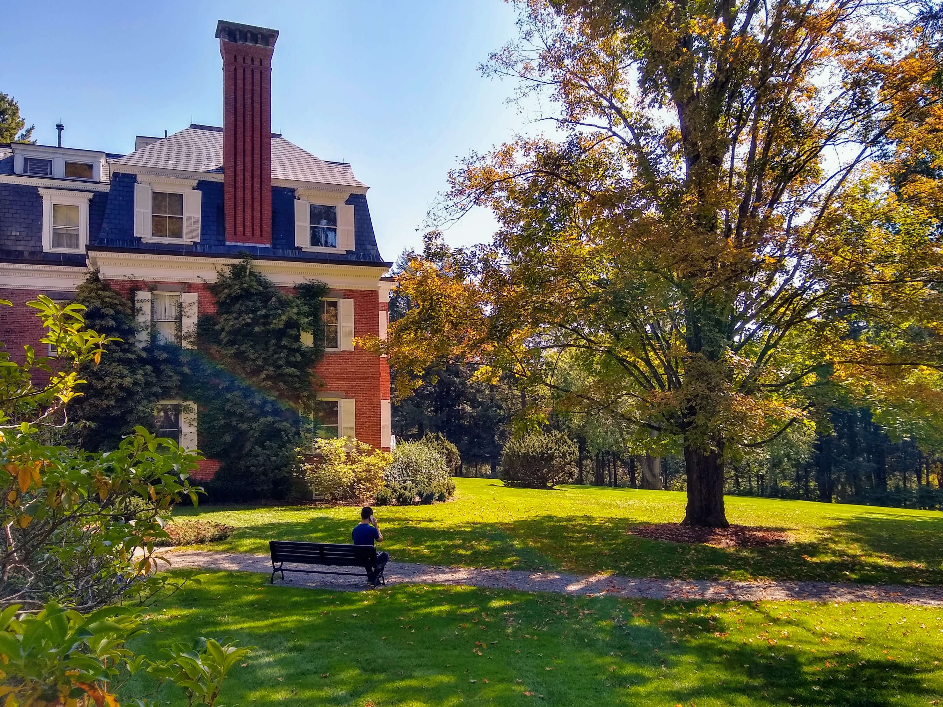Marsh-Billings-Rockefeller National Historical Park Mansion in autumn