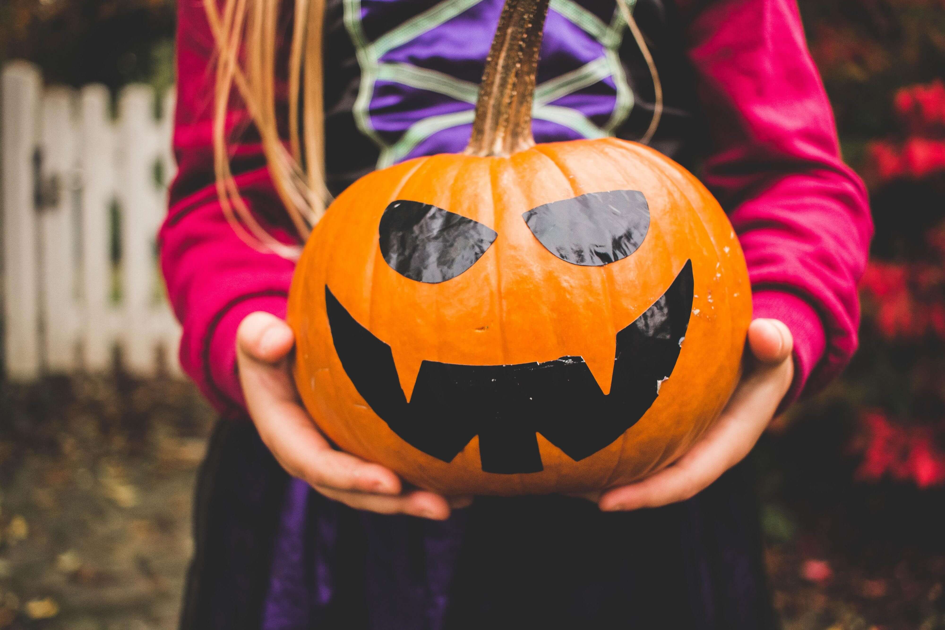 Halloween pumpkin and costume