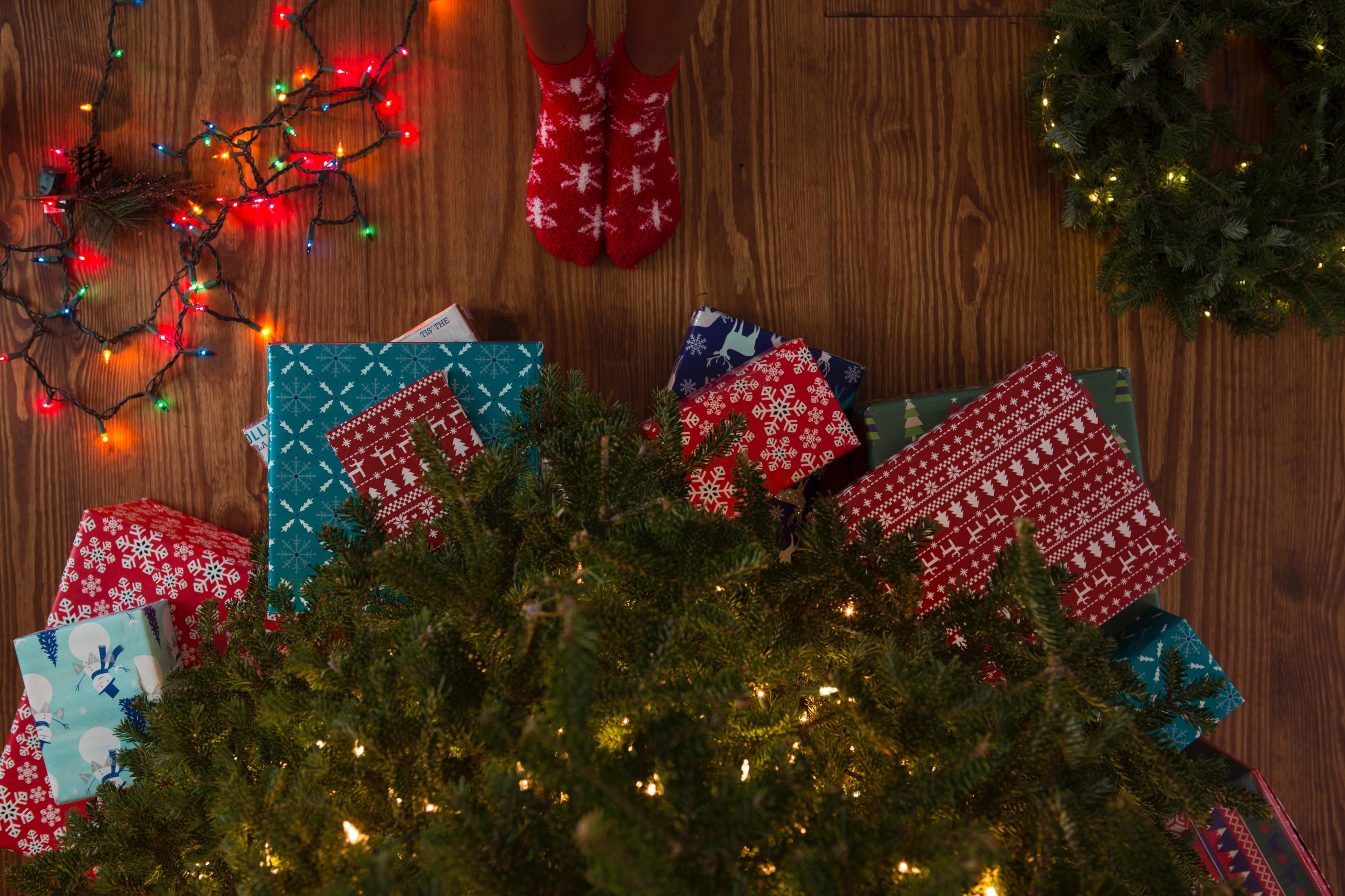 Christmas tree and presents