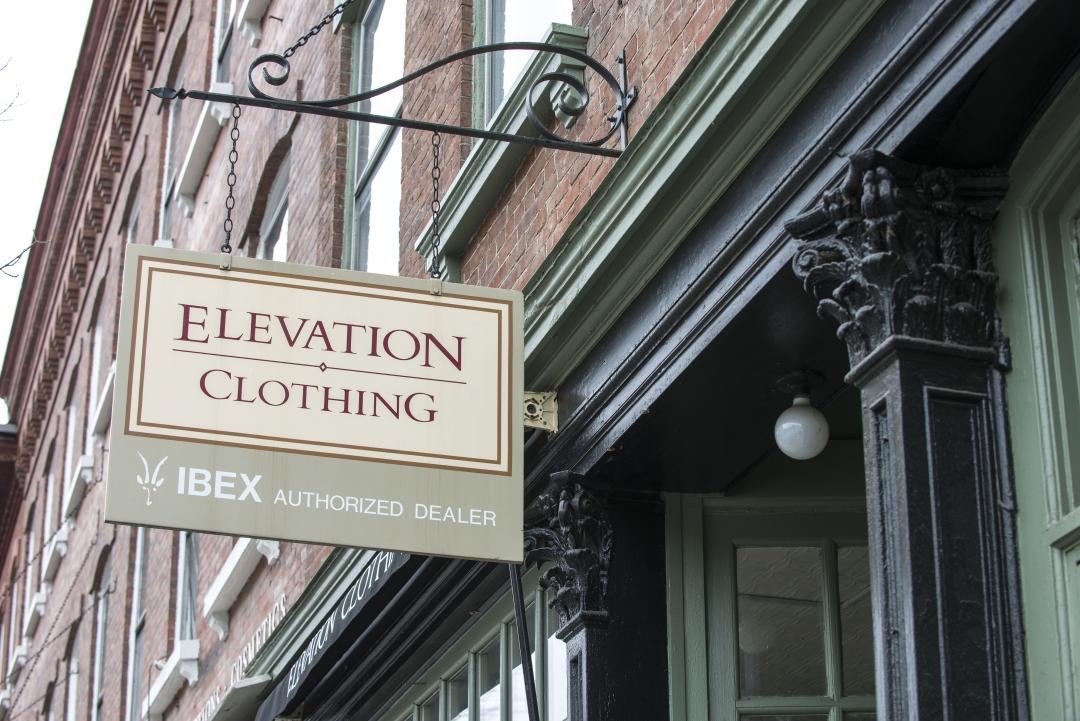 Elevation Clothing at 15 Central Street in Woodstock, Vermont