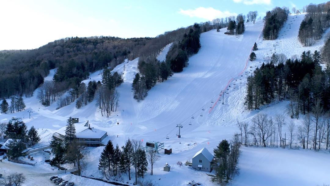 Aerial View of Suicide Six Ski Area