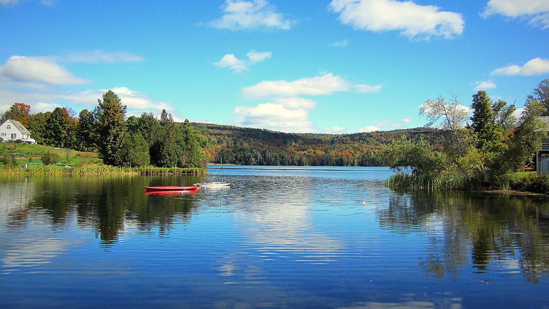 Swimming at Silver Lake in Barnard Vermont