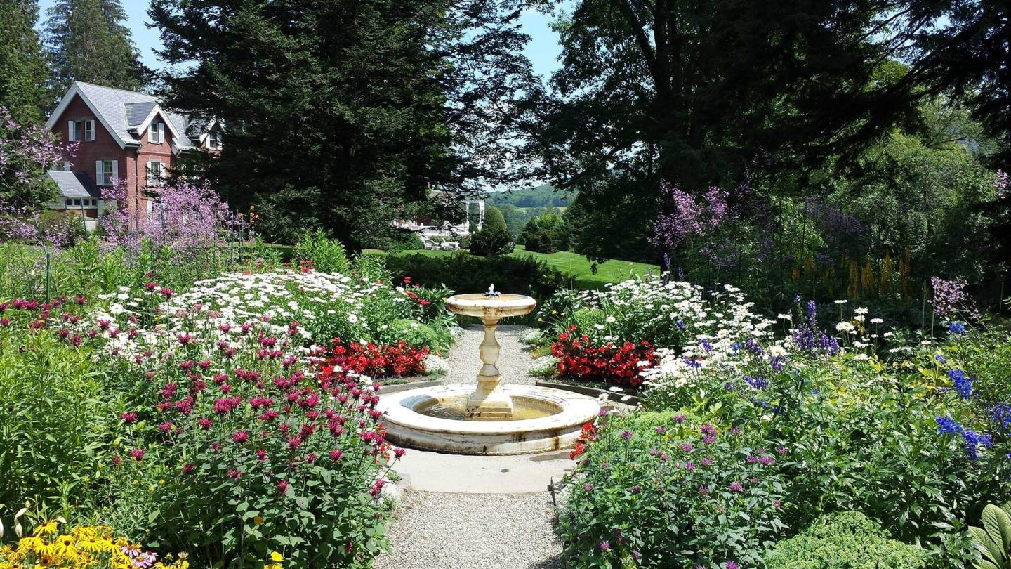 Marsh-Billings-Rockefeller NHP gardens in summer