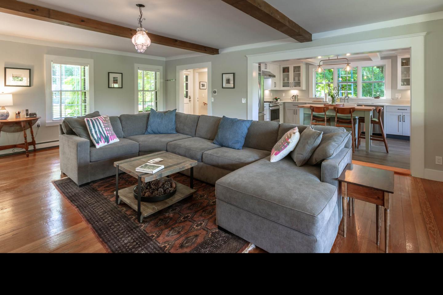 Living room to kitchen view