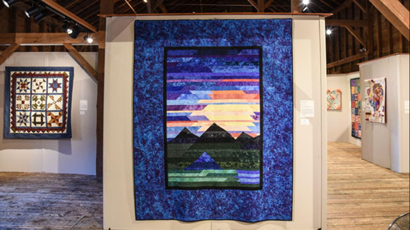 Mountain sunset quilt.
