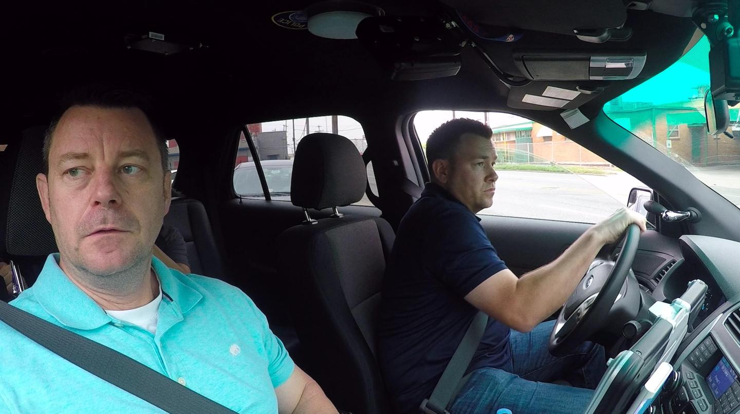 Ernie and Joe-crisis cops-driving a car