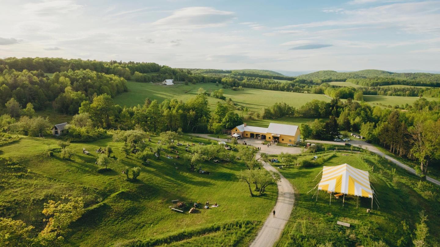 Aerial shot of Vermont