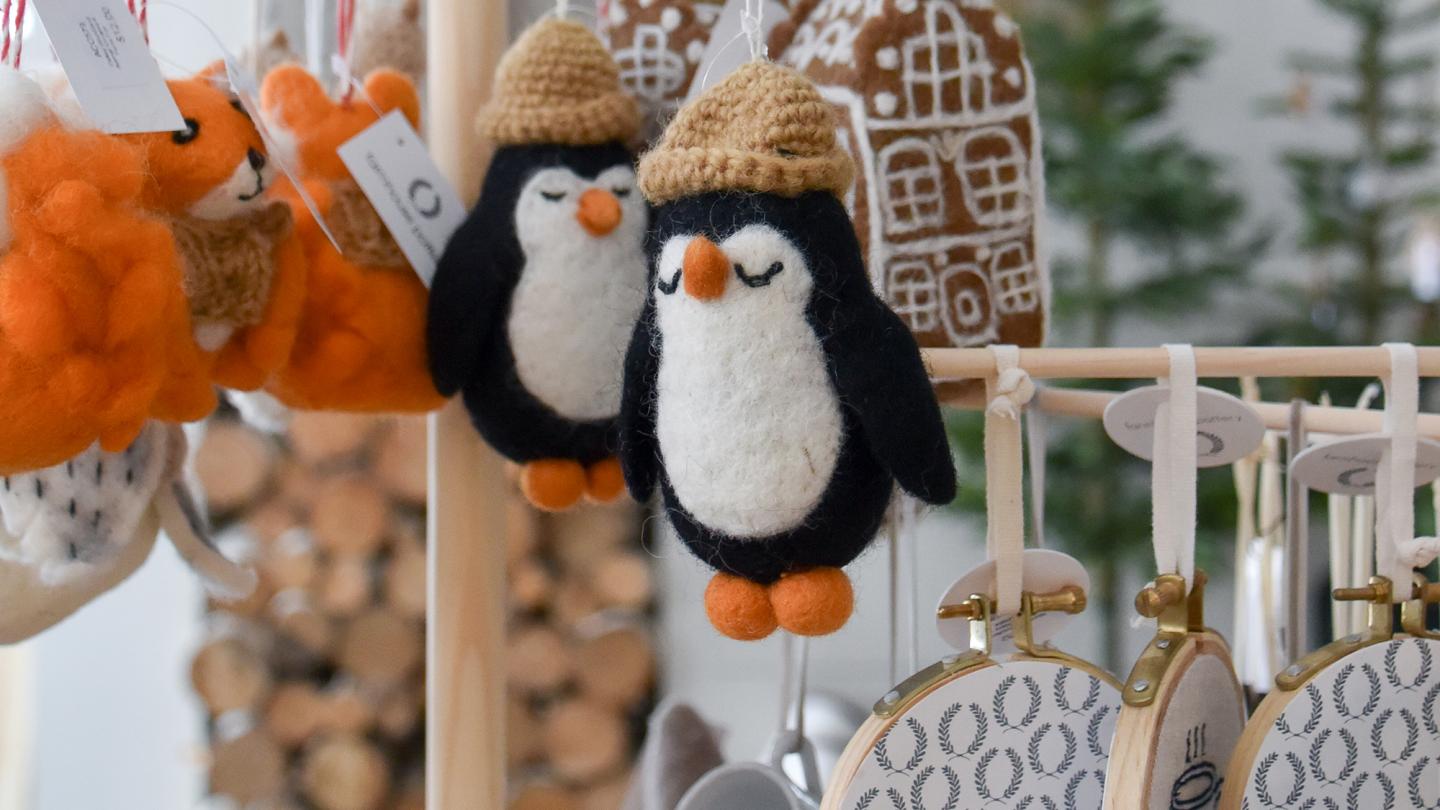 Playful penguins at Farmhouse Pottery