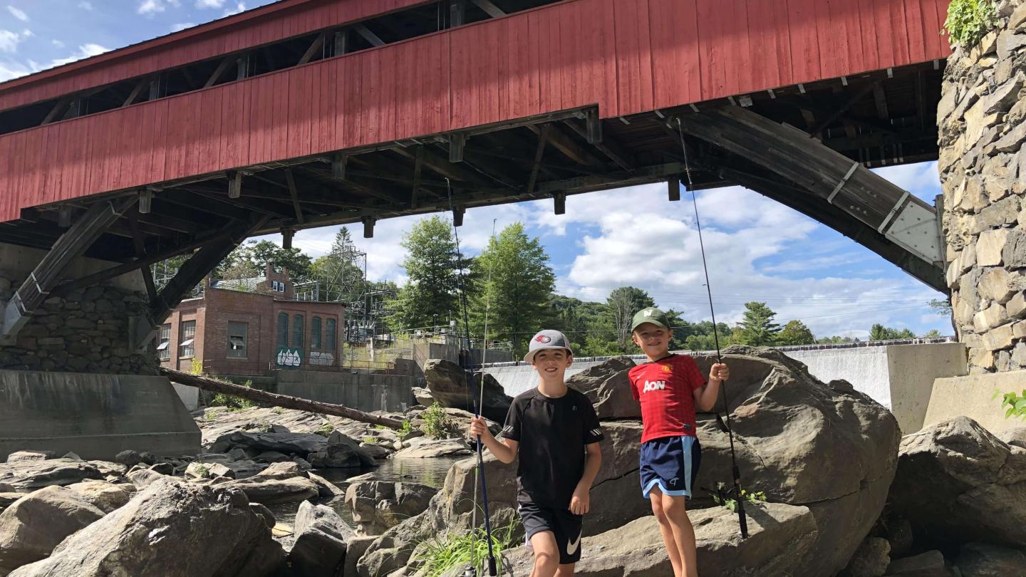 The Freyer sons fishing