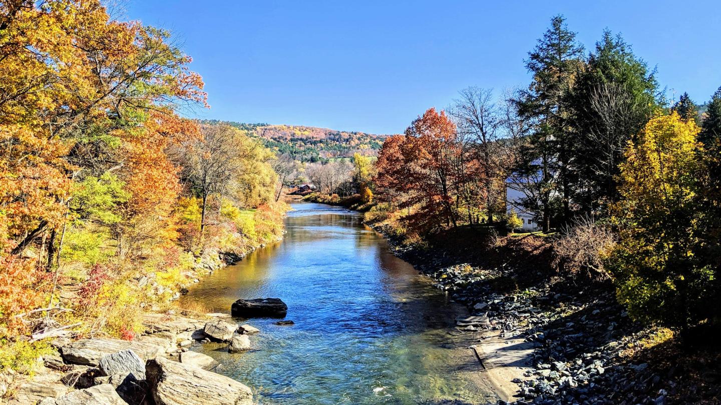 October fall river view