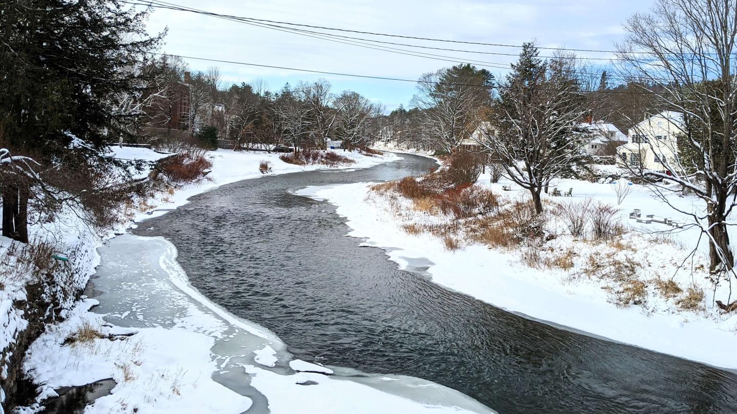 Ottauquechee river in winter