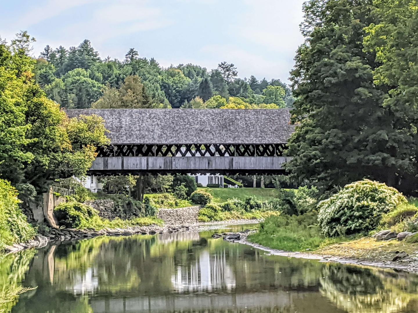 Middle Covered Bridge from the History Center end of summer