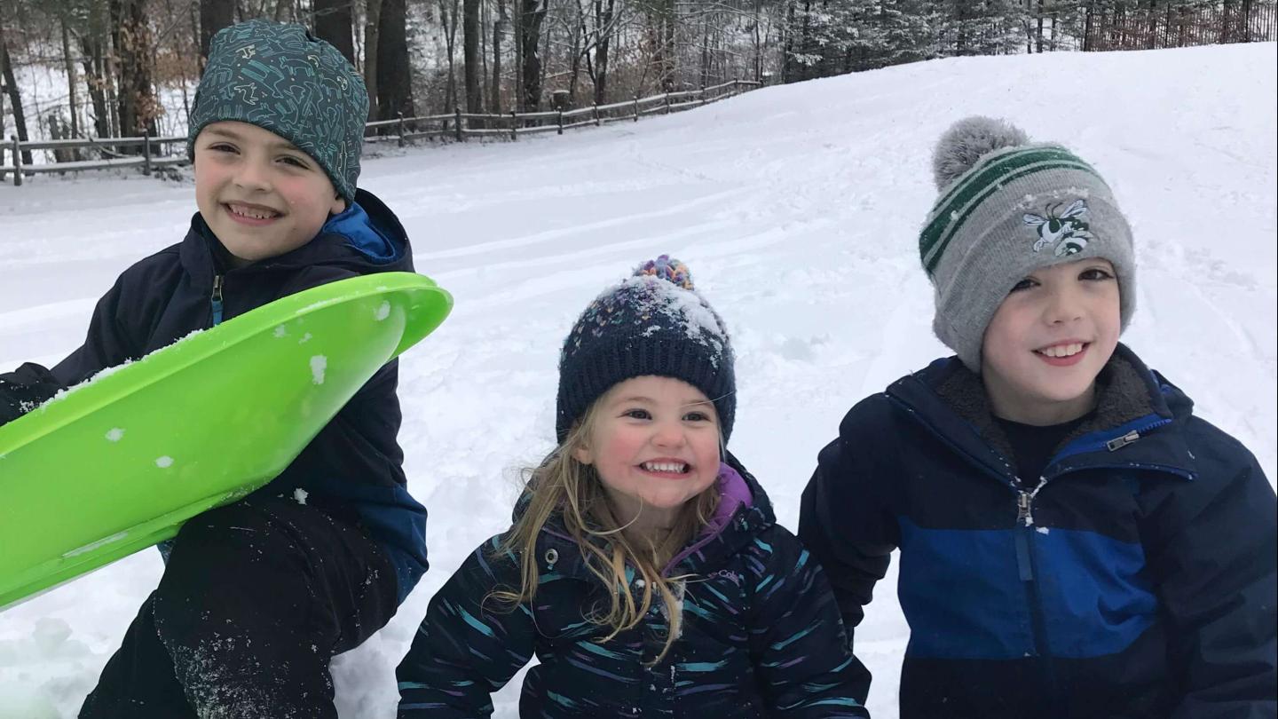 Freyer family sledding