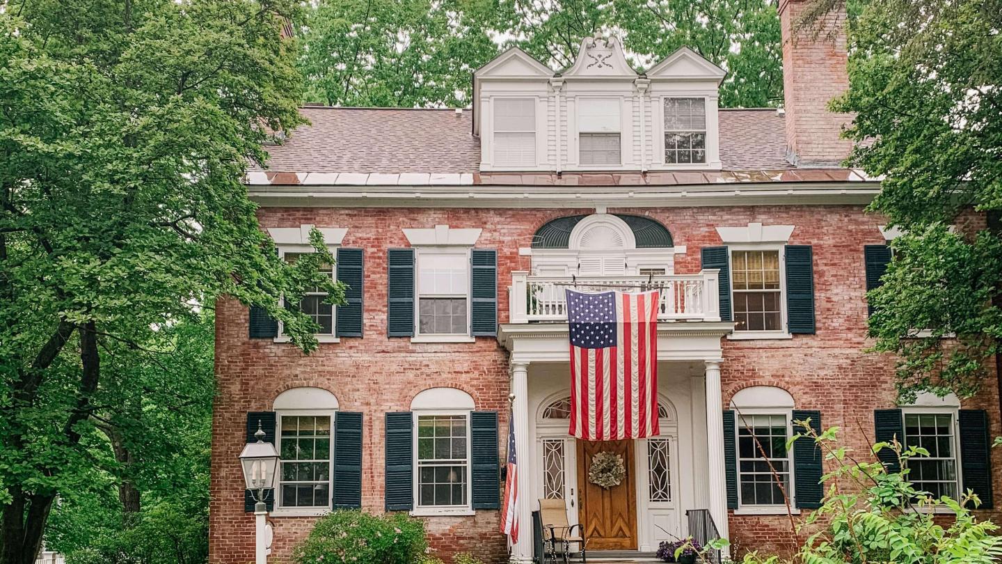 Home with American Flag