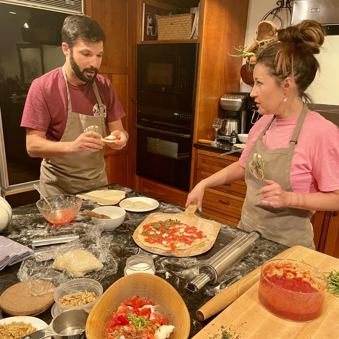 Creating a pizza