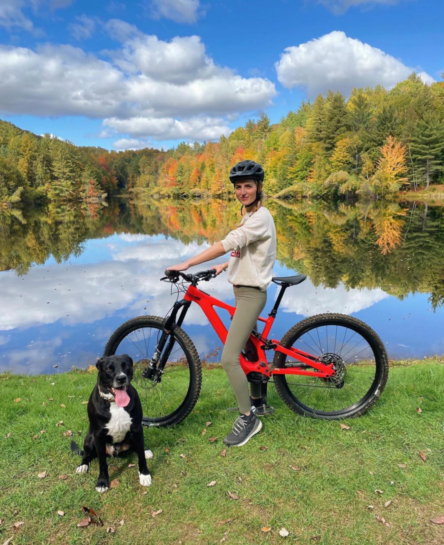 Jess Kirby biking