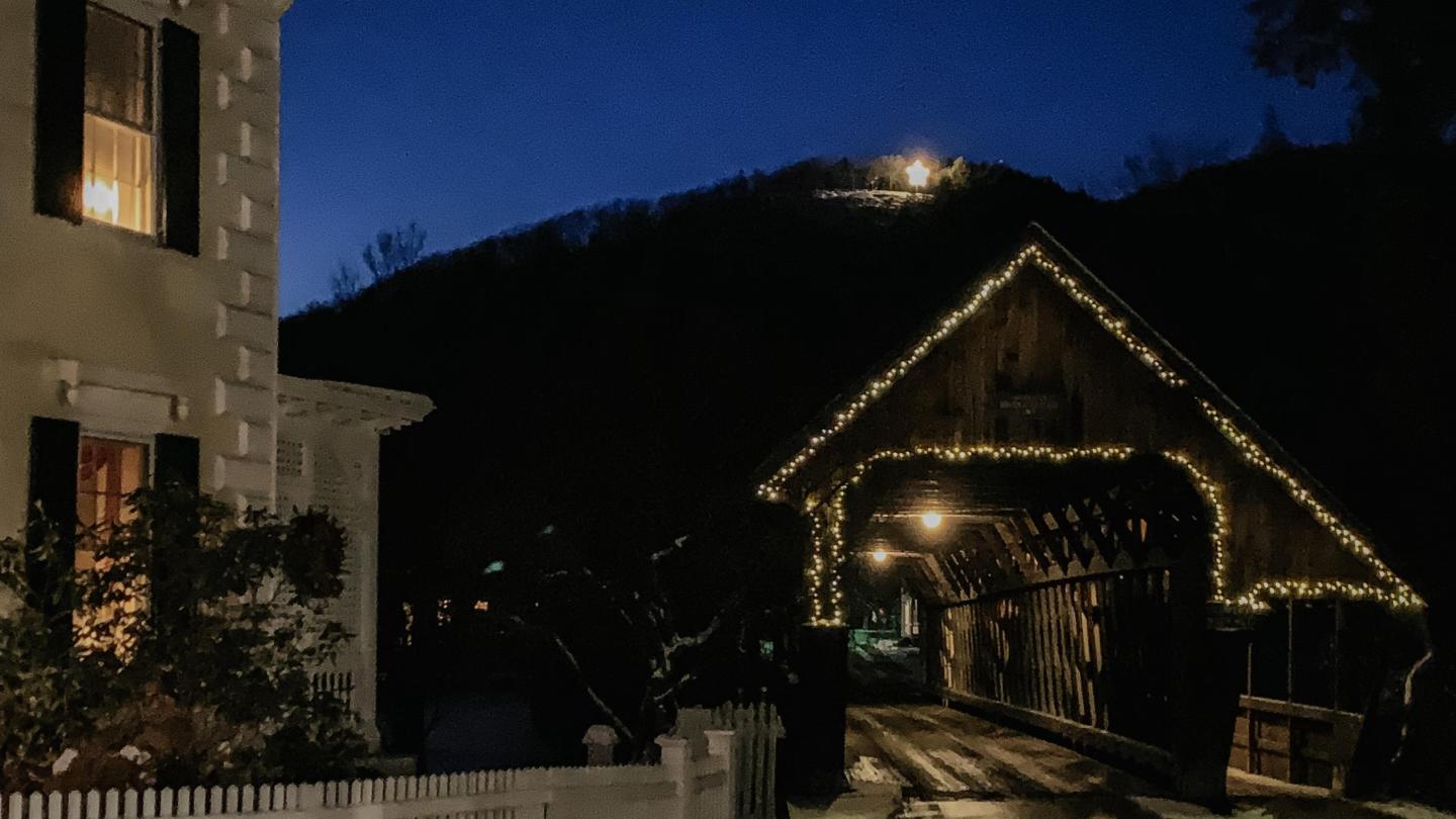 Mt. Tom Star at night