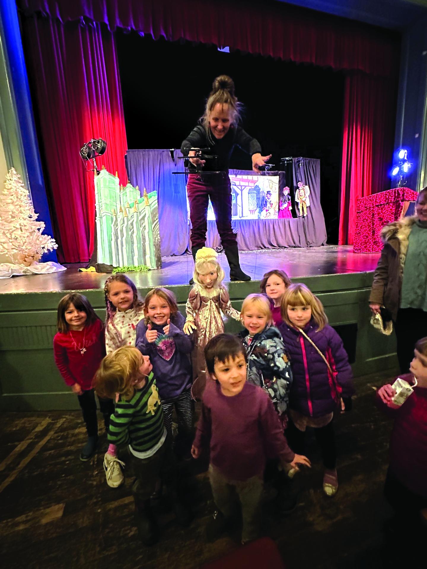 Puppeteers Dan Baginski and Barbara Paulson’s traveling stage