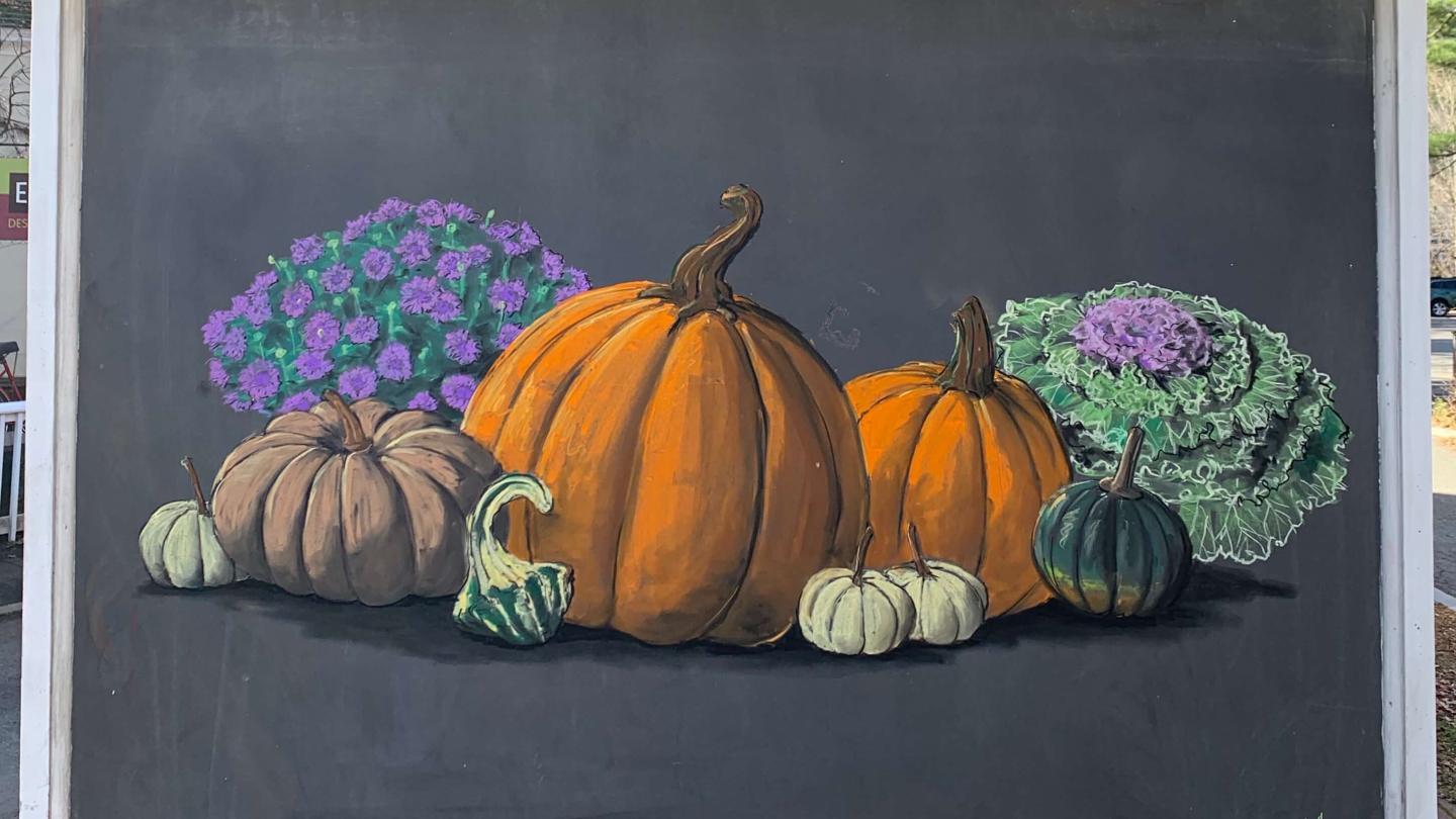 Drawing of fall pumpkins