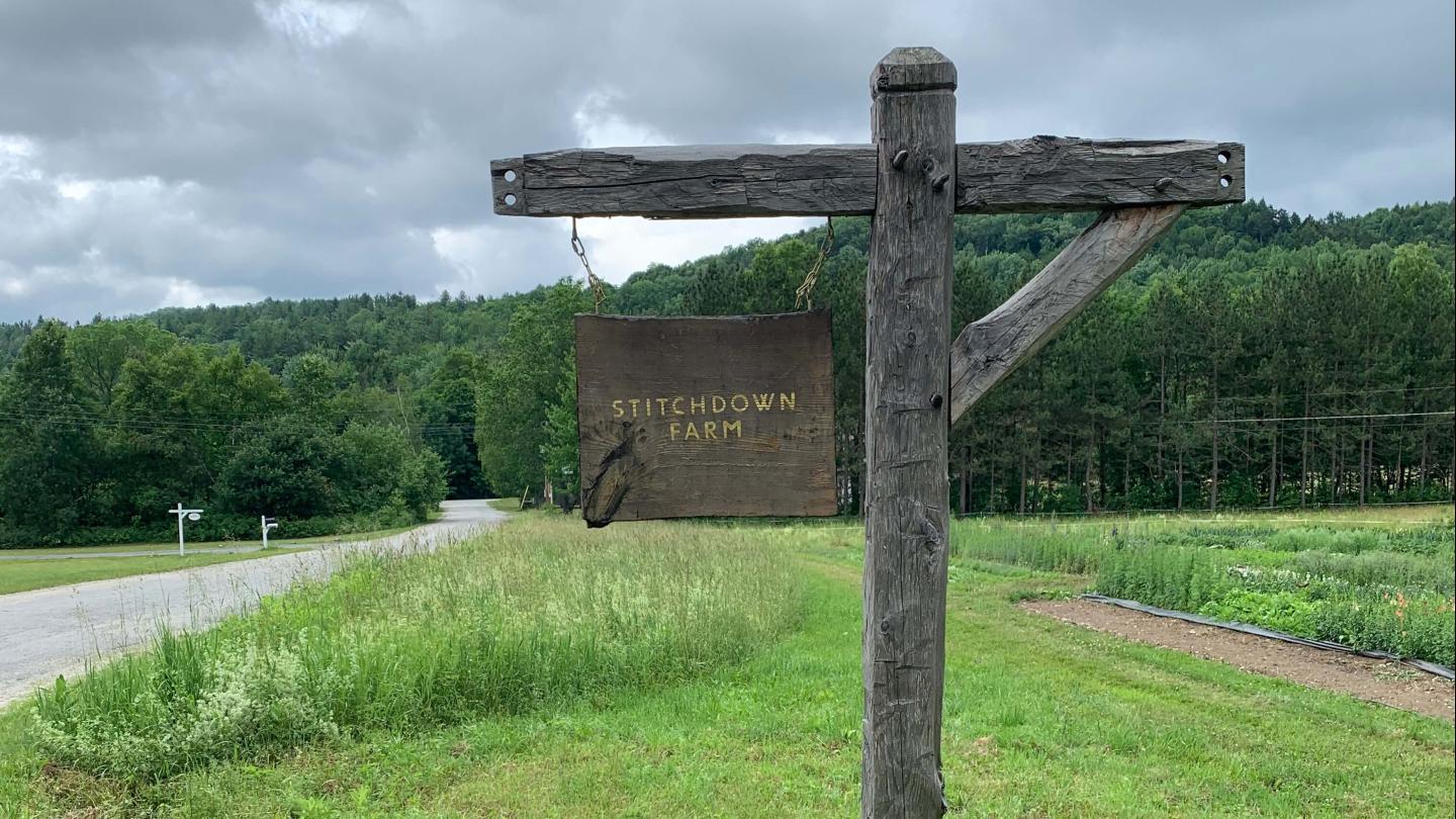 Sign of Stitchdown Farm