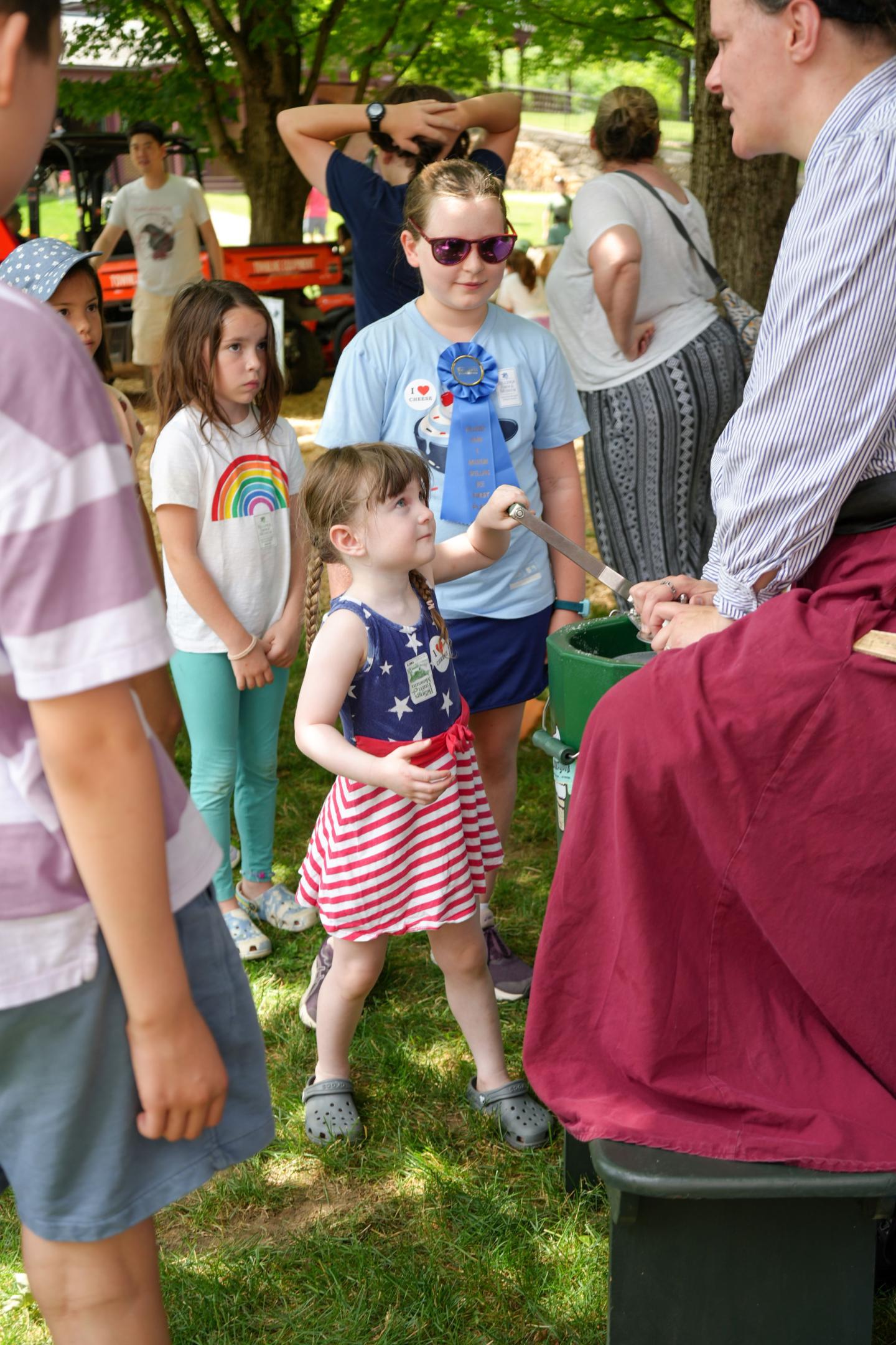 Making ice cream at 4th on the Farm