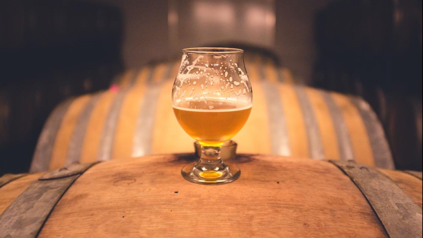 Beer on barrels