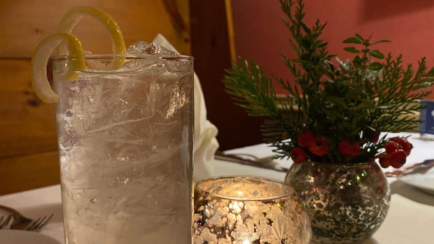 Elderflower French 75 cocktail
