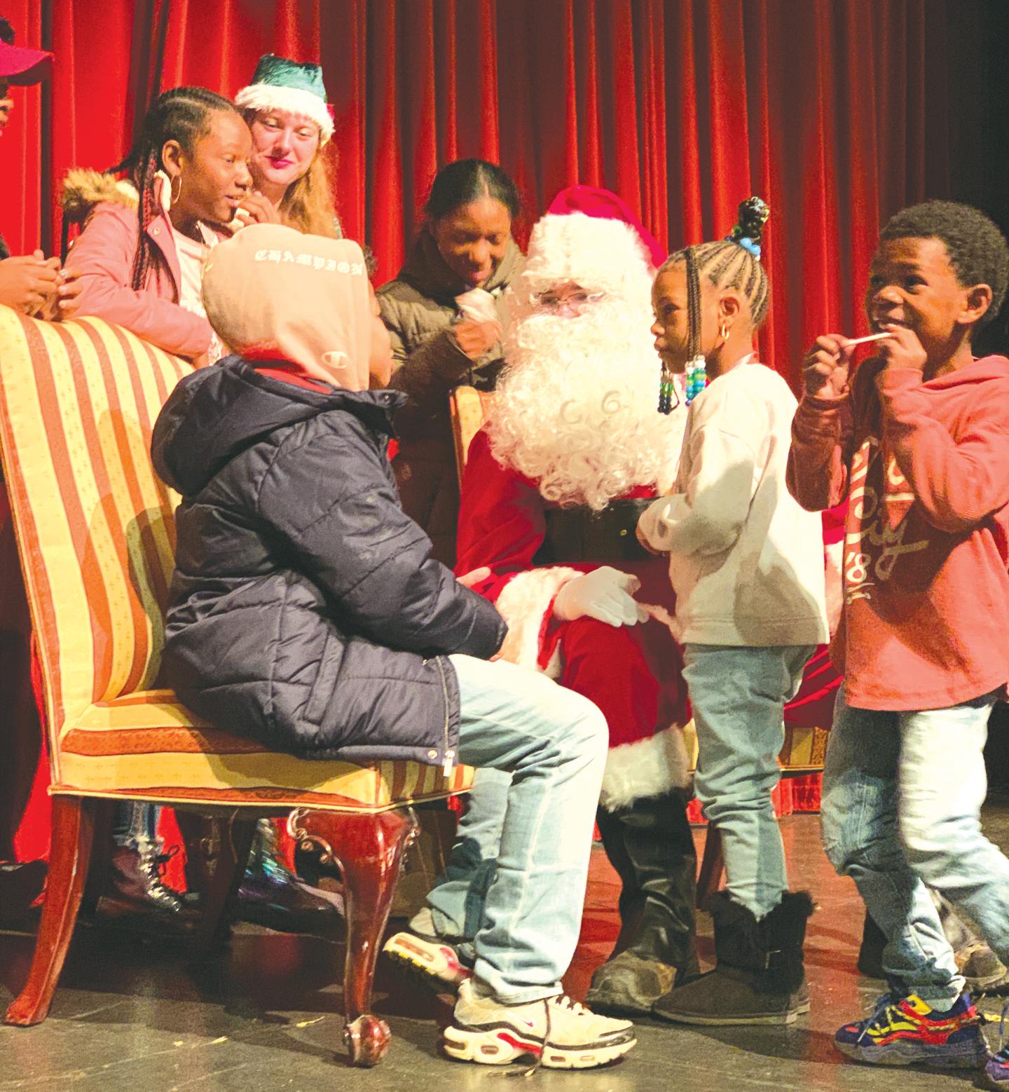 Visit with Santa on the stage!