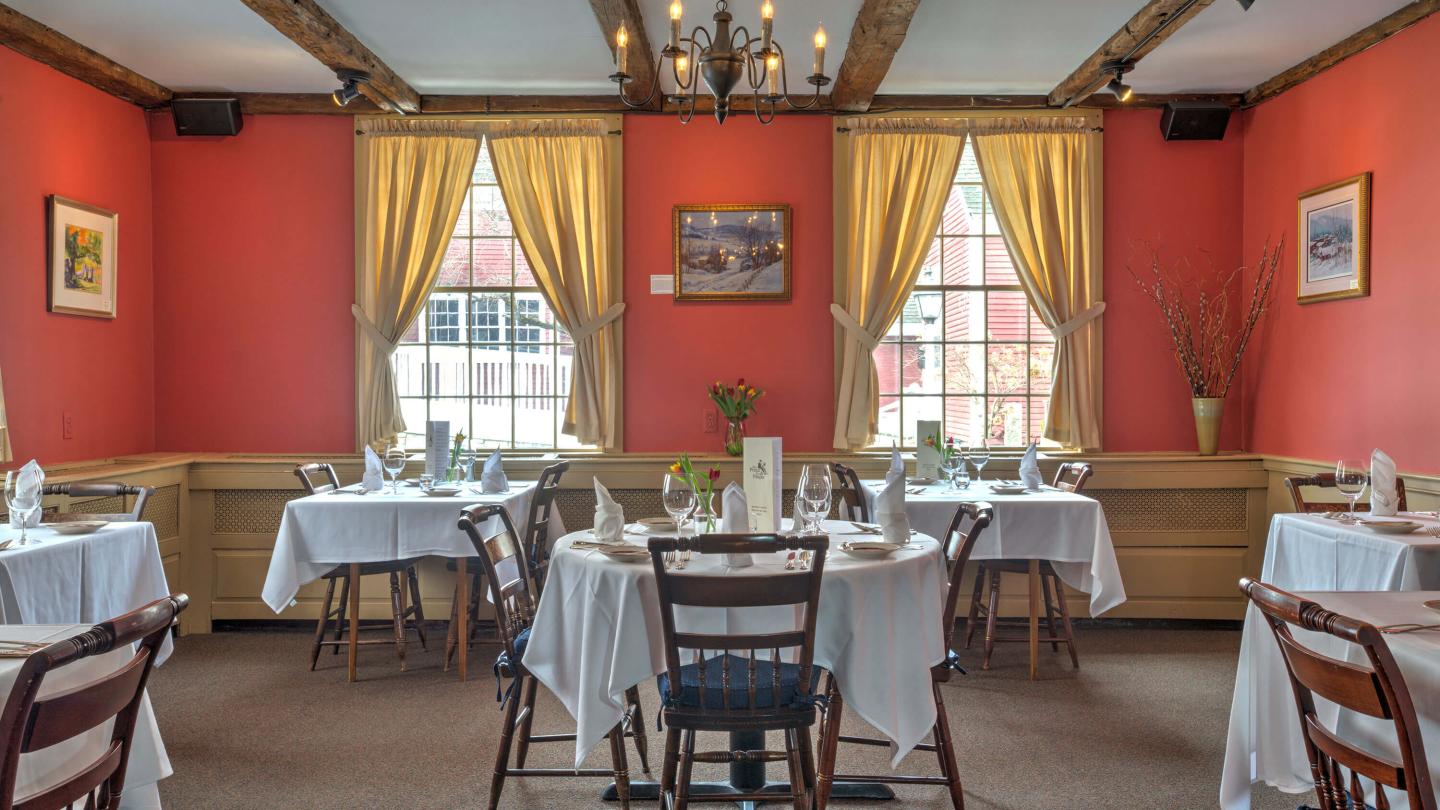 A view towards the windows in our main dining room.