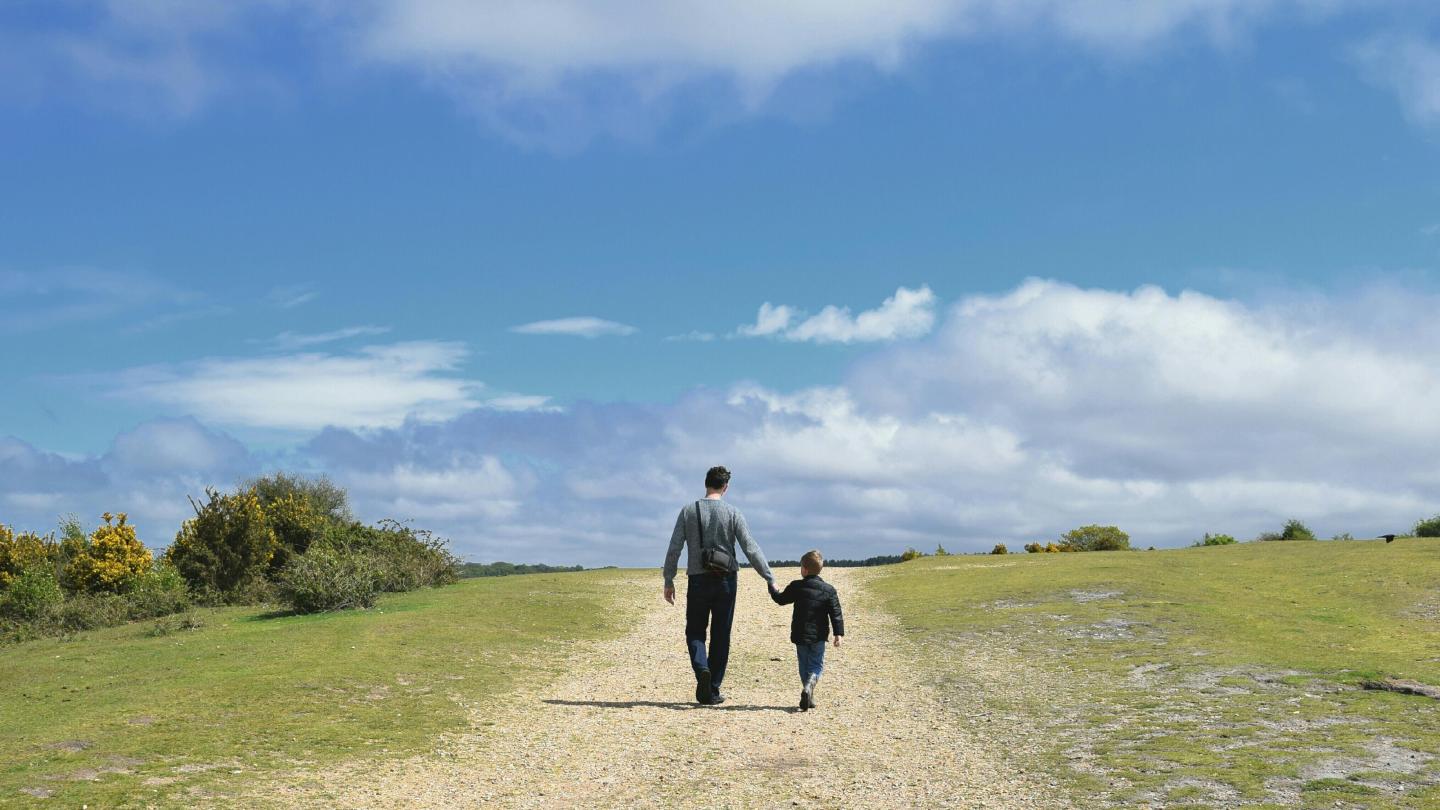 Father and Child Walking