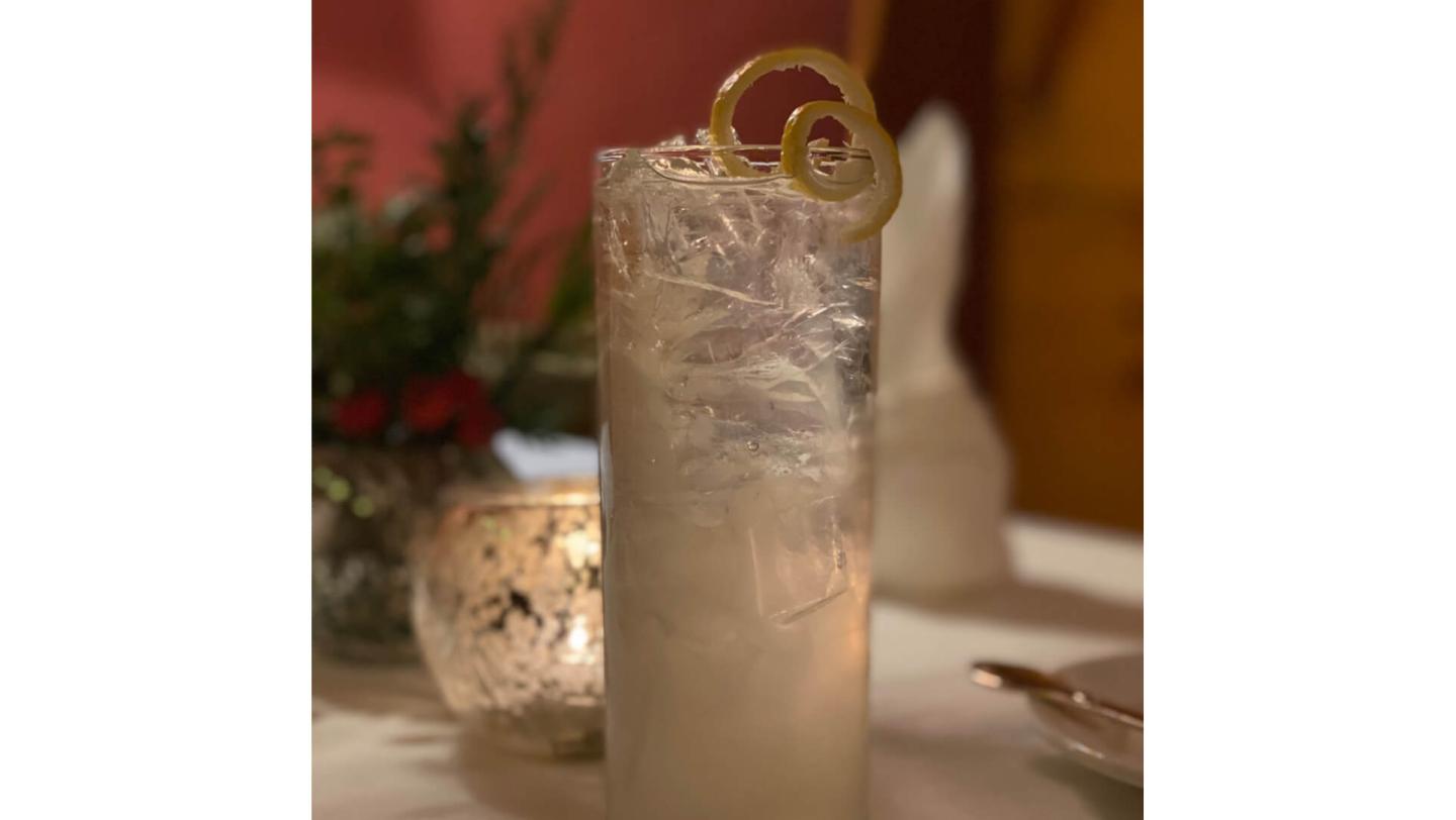 Elderflower French 75 cocktail