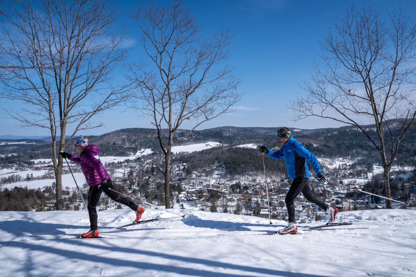 Nordic Skiers on Mt. Tom