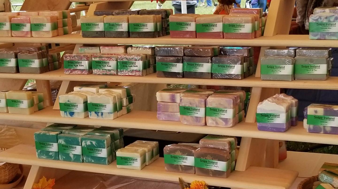 Handmade soaps at the Apples and Crafts Festival