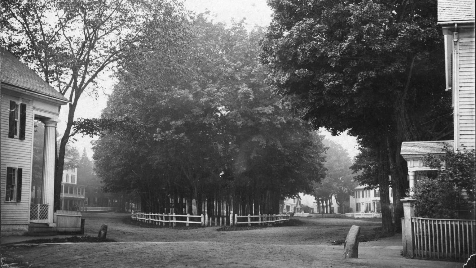 Woodstock History Center photo of the Village Green