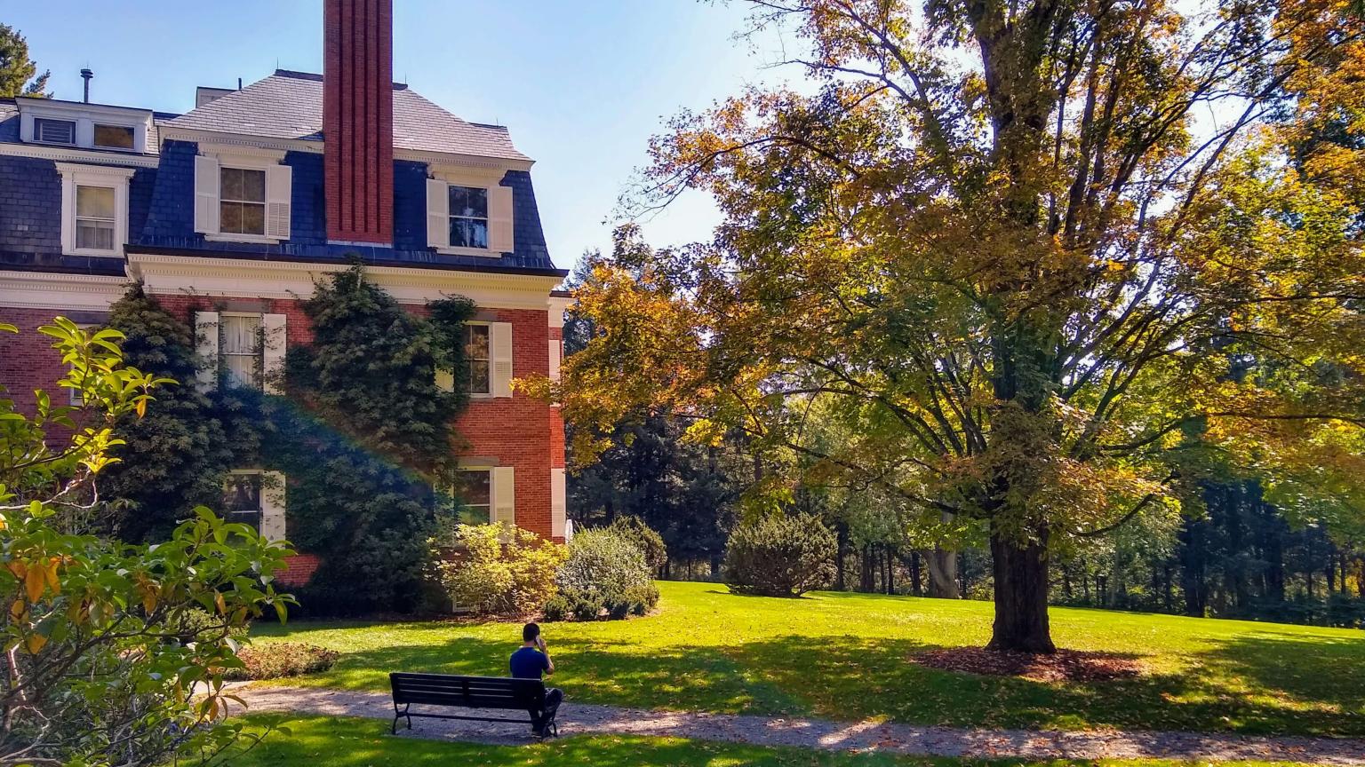 Marsh-Billings-Rockefeller National Historical Park Mansion in autumn