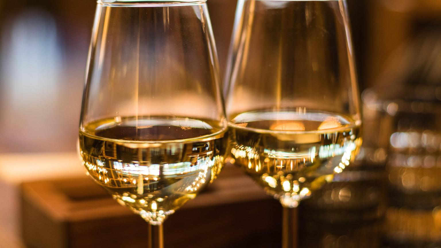 Two wine glasses