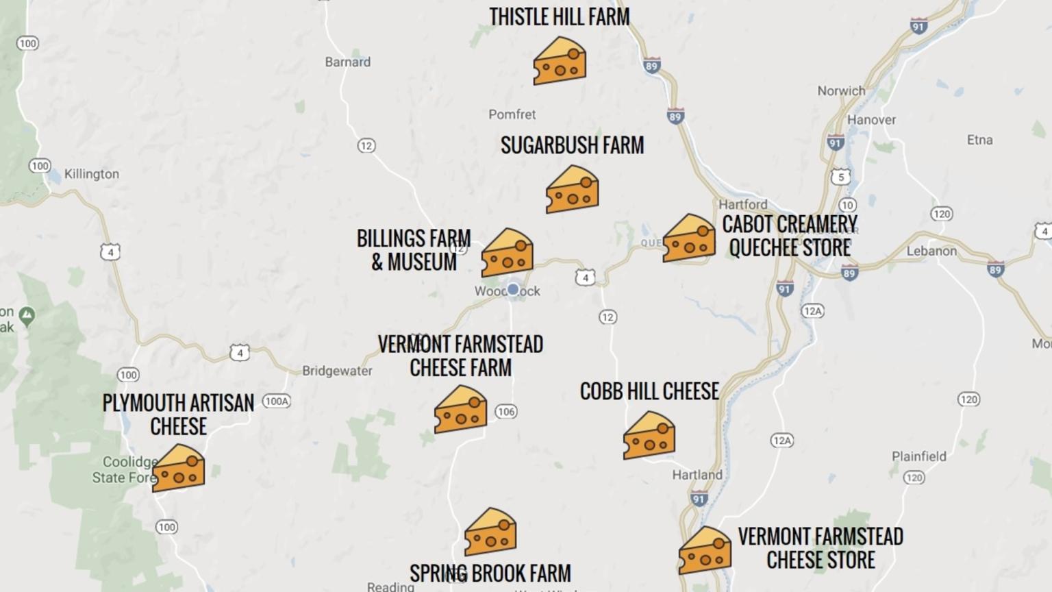 Cheese Tour Map