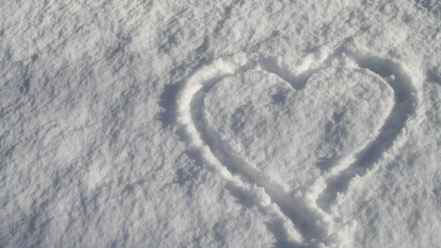 Heart in snow