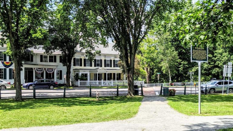 A present day view from the green