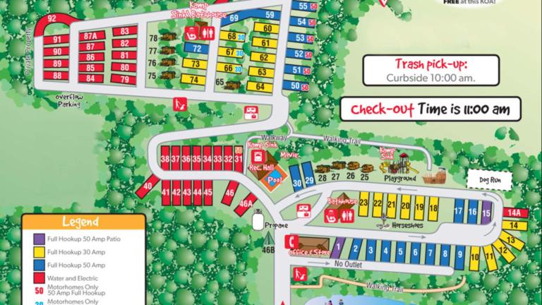 Quechee KOA map