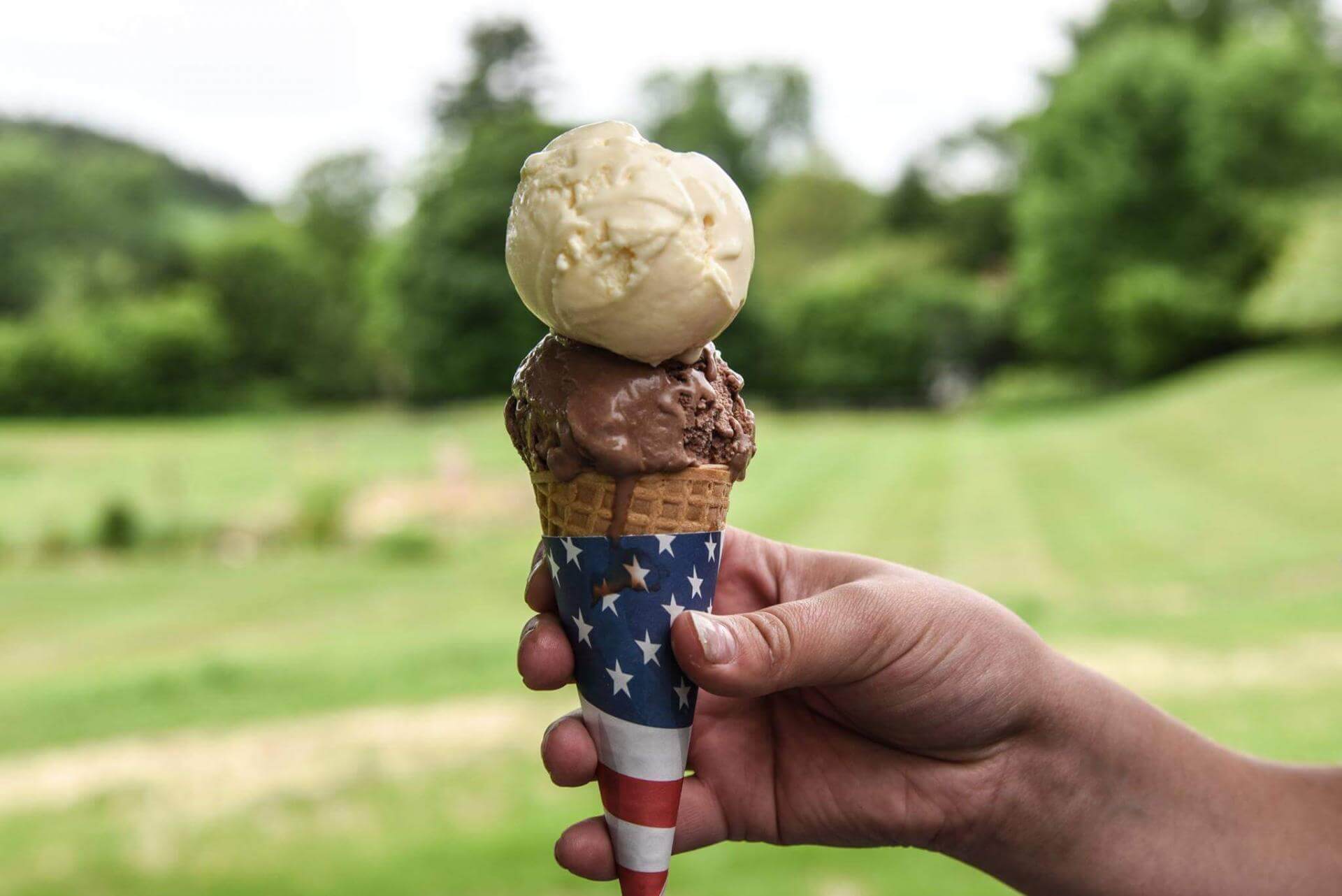 Ice cream scoops at Billings Farm