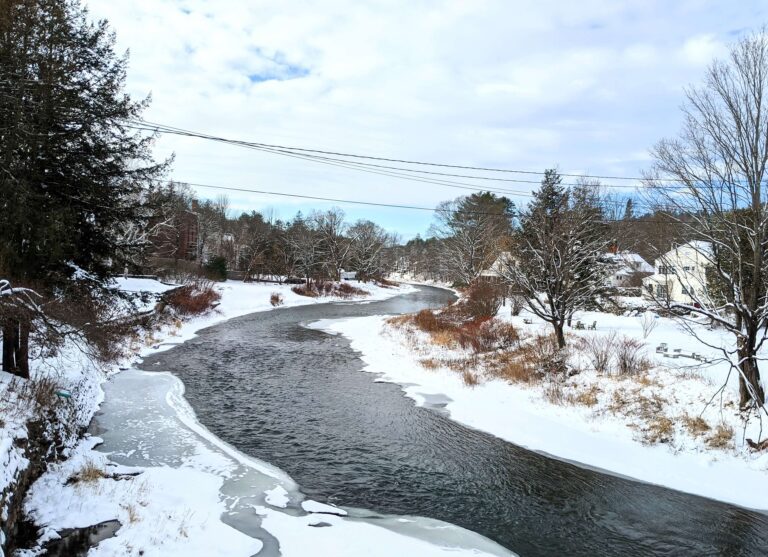 Ottauquechee river in winter