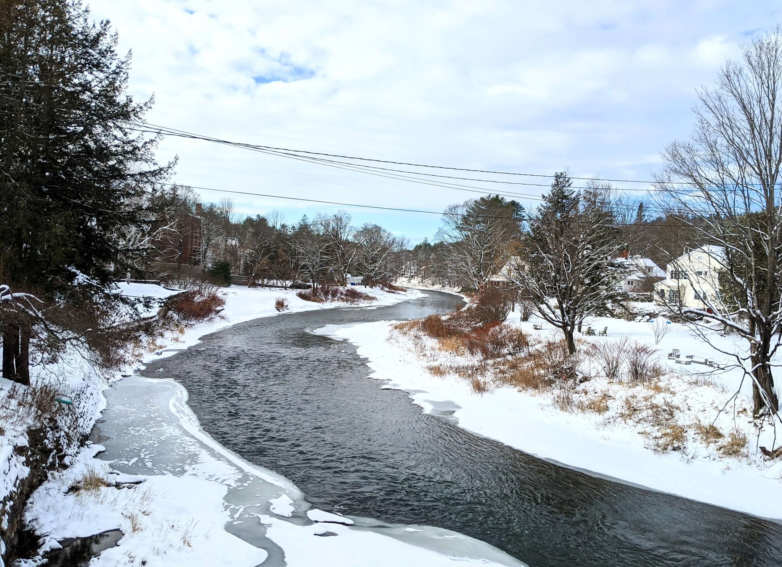 Ottauquechee river in winter