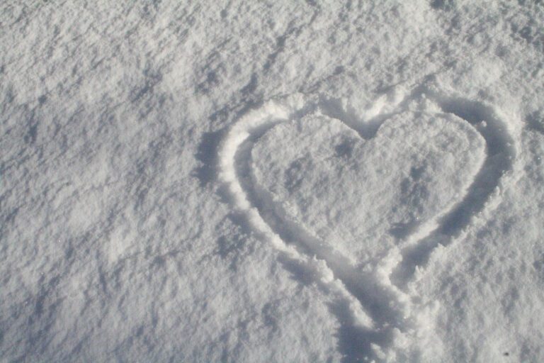 Heart in snow