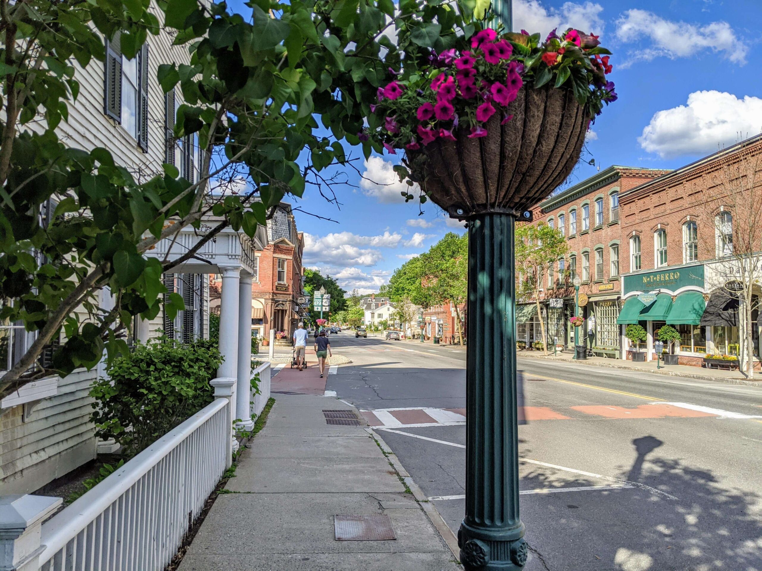 Central Street shopping summer view