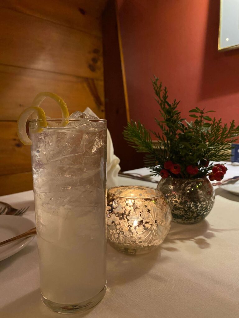 Elderflower French 75 cocktail