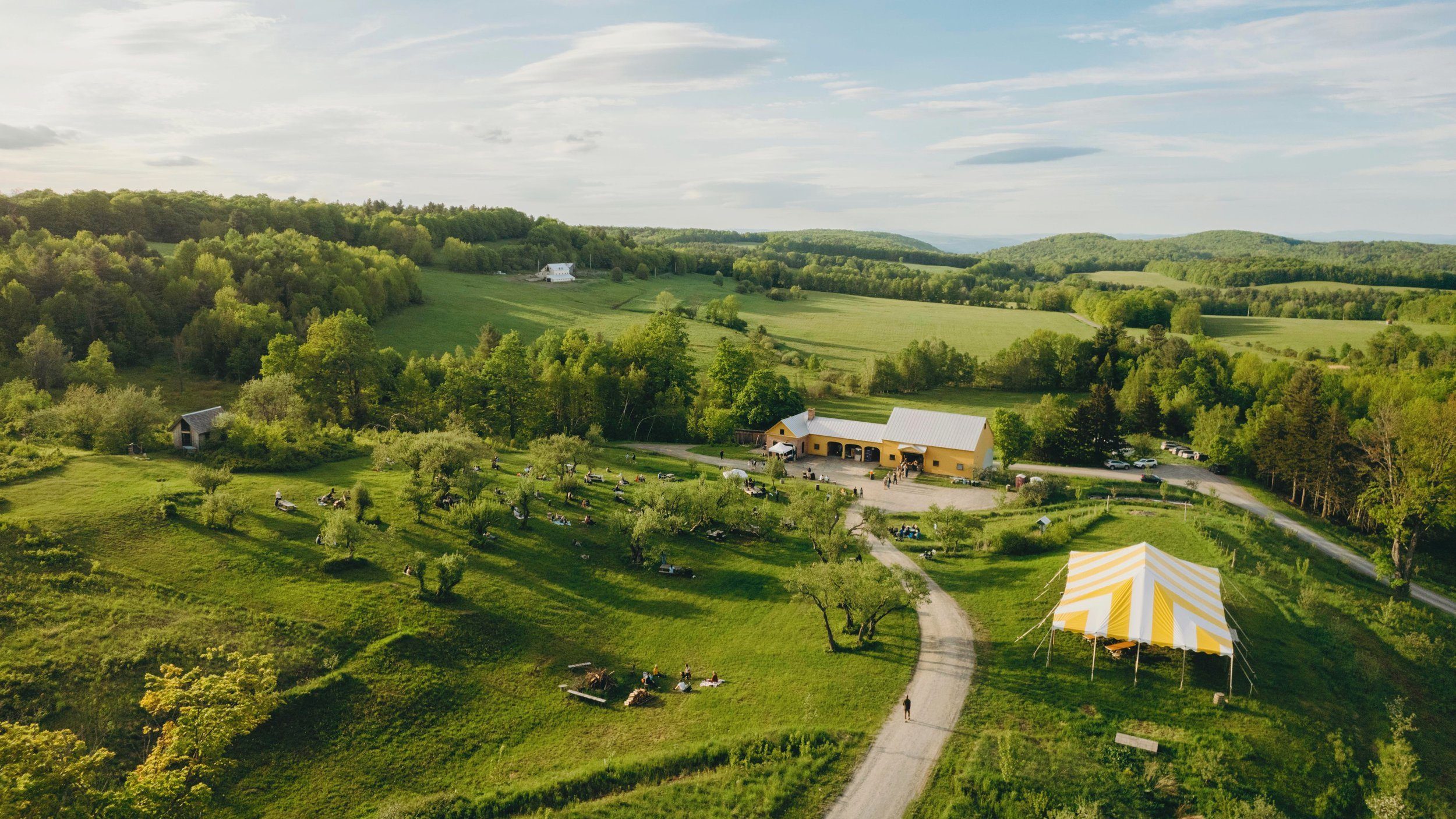 Aerial shot of Vermont 