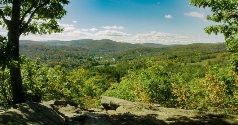 Overlooking vermont scenery
