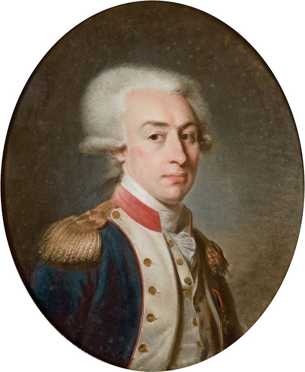 Portrait of Marquis de La Fayette (1757-1834), done prior to 1791. Public Domain.
